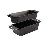 Lodge Juego de 2 moldes para pan de hierro fundido