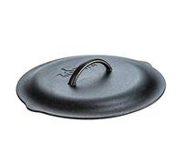 LODGE L10SC3 - Tapa de hierro fundido con mango y puntas interiores para untar, color negro
