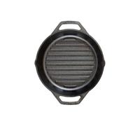 LODGE Sartén para parrilla de hierro fundido de 30,48 cm, color negro | Sartén de hierro fundido con asas dobles para estufa, horno, parrilla y fogata, no tóxico, fabricado en Estados Unidos