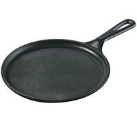LODGE Sartén plana redonda 21,3cm | Plancha redonda de hierro fundido para panqueques, tortillas y más, inducción, parrilla, horno y fogata, sin PFAS