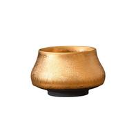 loeusjfnr Taza De Té De Cerámica Taza de maestro Jianzhan dorada con diseño gran vientre Buda, cuenco té cuerpo hierro dorado y goteo aceite, juego, taza Tazas Para Té