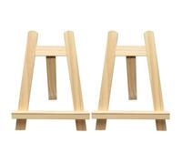 logei Logei Mini Caballete Pequeño, 2 Piezas Mini Caballete de Madera, Caballete de Mesa Pequeño, Pizarra de Mesa, Soporte de Madera Triangular, Caballete para Marco de Fotos para Pintura de Escritori