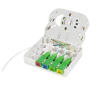 LogiLink 066548 Caja de Terminación Óptica de Apartamento (STOA) FTTH 4X SC/APC con Cable de Instalación de 30 m Beige