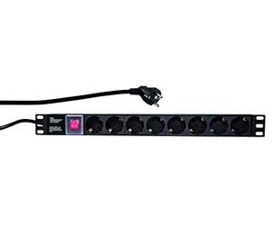 Logilink NWSZ Steckdosenleiste 19" 8X con Schalter Negro
