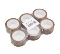 LogiLink Paquete de cintas adhesivas de 40 micras, 48 mm de ancho x 66 m de largo, color marrón, paquete de 6