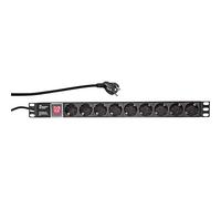 LogiLink PDU9C02 unidad de distribución de energía (PDU) Negro 9 salidas AC - Unidad de distribución de energía (PDUs) (Vertical, Aluminio, Negro, 9 salidas AC, 2 m, 250 V)