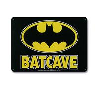 Logoshirt® DC Comics - Batman - Batcave - Cartel de chapa - Placa de metal - Retro - 21 x 15 cm