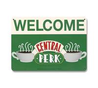 Logoshirt®️ Friends I Central Perk I Welcome I Cartel de Chapa - Placa de Metal - Retro I 21 x 15 cm