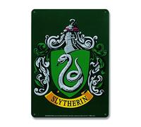 Logoshirt® Harry Potter - Cresta - Slytherin Logo - Cartel de chapa - Placa de metal - Retro - 15 x 21 cm