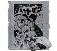 LOGOVISION Batman Robin Kanji One Color Cover Manta súper Suave con Tacto Sedoso - 152 x 127 cm