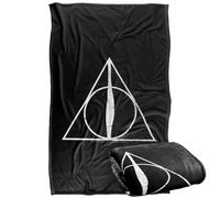 LOGOVISION Harry Potter Deathly Hallows - Manta de Tacto Sedoso súper Suave, 36 x 58 Pulgadas