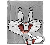LOGOVISION Looney Tunes Bugs Bunny Face Manta súper Suave con Tacto Sedoso - 152 x 127 cm