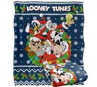 LOGOVISION Looney Tunes Looney Christmas Ugly Christmas Sweater Manta súper Suave con Tacto Sedoso - 152 x 127 cm