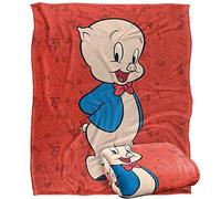 LOGOVISION Looney Tunes Porky Pig Character Manta súper Suave con Tacto Sedoso - 152 x 127 cm