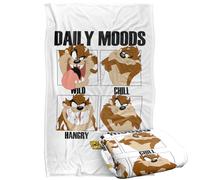 LOGOVISION Looney Tunes Taz Daily Moods Manta súper Suave con Tacto Sedoso - 91 x 147 cm