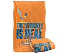 LOGOVISION Looney Tunes The Struggle Is Real Manta súper Suave con Tacto Sedoso - 91 x 147 cm