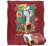 LOGOVISION Looney Tunes Year of The Rabbit Lola Bunny Manta súper Suave con Tacto Sedoso - 152 x 127 cm