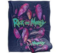 LOGOVISION Rick and Morty Death Crystal Futures Manta súper Suave con Tacto Sedoso - 152 x 127 cm