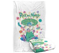 LOGOVISION Rick and Morty Falling Portals Manta súper Suave con Tacto Sedoso - 91 x 147 cm