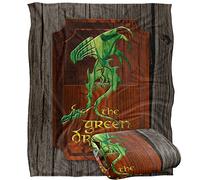 LOGOVISION The Lord of The Rings Green Dragon Inn Sign Manta súper Suave con Tacto Sedoso - 152 x 127 cm
