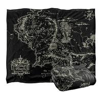 LOGOVISION The Lord of The Rings Negro Map of Middle Earth Manta súper Suave con Tacto Sedoso - 152 x 127 cm