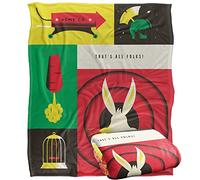 LOGOVISION WB 100Th Looney Tunes Icons Manta súper Suave con Tacto Sedoso - 152 x 127 cm