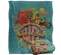 LOGOVISION WB 100Th WB Shield Looney Tunes Color Manta súper Suave con Tacto Sedoso - 152 x 127 cm