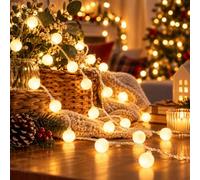 LOHAS-LED Guirnaldas Cadena de Luces LED USB, Decoracion Interior | 5 Metros con 40 Bombillas, Blanco Caliente, Ideal para Fiesta, Dormitorio, Pared, Navidad, Boda