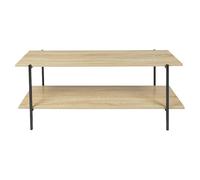 Loka Mueble para TV (L x An x Al: 35 x 115 x 45 cm, Negro/Marrón, Metal/MDF)