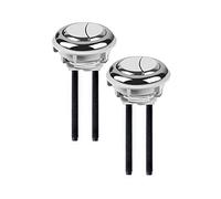 Lokatall Botón de inodoro de doble pulsación, paquete de 2 botones de repuesto para tanque de inodoro, botón de tanque de inodoro con diámetro roscado de 48 mm (redondo)