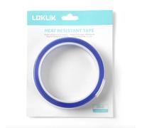 LOKLIK - Cinta termoresistente para sublimación - Cinta adhesiva de alta temperatura azul - Resistente hasta 200 °C - Ideal para prensa de tazas HTV, proyectos de transferencia térmica