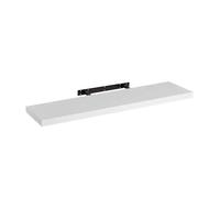 Lola Home Estante de pared flotante de madera MDF blanco de 23x100 cm