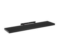 Lola Home Estante de pared flotante de madera MDF negro de 23x120 cm
