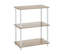 Lola Home Estantería con 3 baldas de metal marrón de 80x60x30 cm