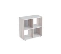 Lola Home Estantería cubo de madera MDF blanca de 60x29x62 cm
