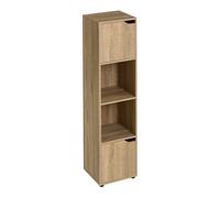 Lola Home Estantería de puerta de madera marrón de 119x29x30 cm