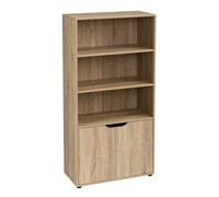 Lola Home Estantería de puerta de madera marrón de 119x29x59 cm