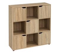 Lola Home Estantería de puerta de madera marrón de 90x29x89 cm