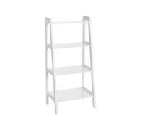 Lola Home Estantería escalera de 4 estantes de madera MDF blanca de 43x31x90 cm