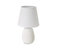 Lola Home Lámpara de mesa con tulipa de cerámica blanca de Ø 17x27 cm