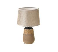 Lola Home Lámpara de mesa de cerámica y cordón de arpillera marrón de Ø 20x30 cm Brown