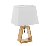 Lola Home Lámpara de mesita de noche de madera marrón de 41x12x26 cm