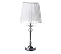 Lola Home Lámpara de sobremesa árabe Plateada de Metal para salón Arabia, 20 x 20 x 42,50 cm
