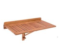 Lola Home Mesa abatible de jardín Nina de acacia maciza marrón de 45x47x80 cm