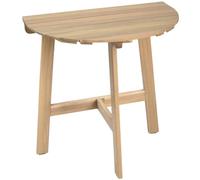 Lola Home Mesa de jardín plegable Nina semicircular de madera acacia natural de 70x45x74 cm