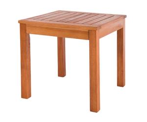 Lola Home Mesita de jardín Nina auxiliar de acacia maciza marrón de 40x40x40 cm