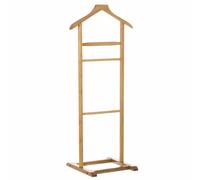 Lola Home Perchero galán de noche beige de madera de 48x36x107 cm
