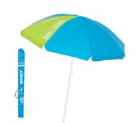 Lola Home Sombrilla de playa de 8 varillas fibra de vidrio con protección solar UPF+50 de acero y nylon azul, de Ø 180 cm