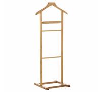 Lola Home Perchero galán de noche beige de madera de 48x36x107 cm
