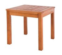 LOLAhome Mesa Auxiliar Cuadrada 40x40x40 cm, Madera Natural de Acacia, Nina